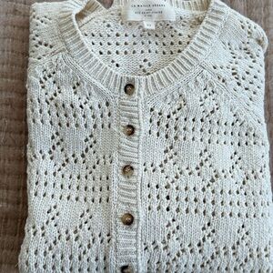 Sezane Cream Cardigan